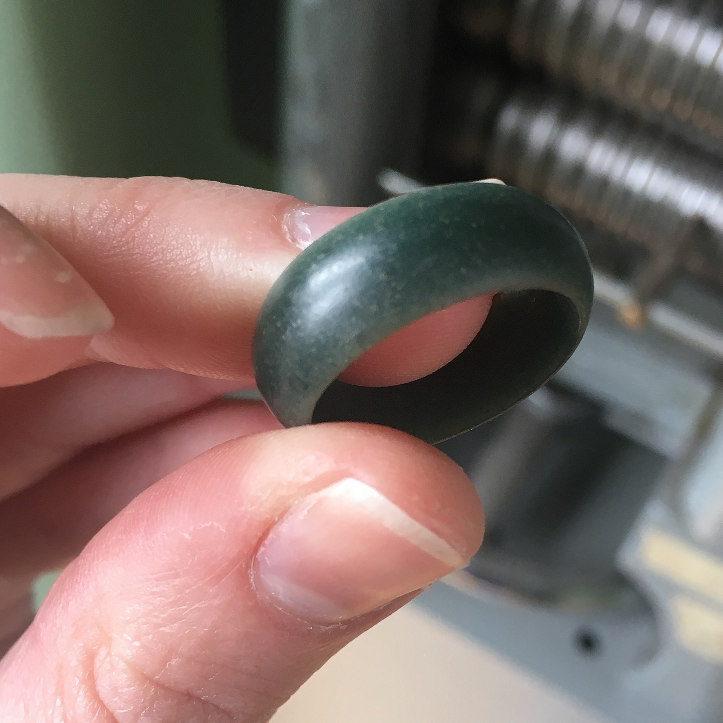 10mm wide domed chunky silver textured organic sandcast ring