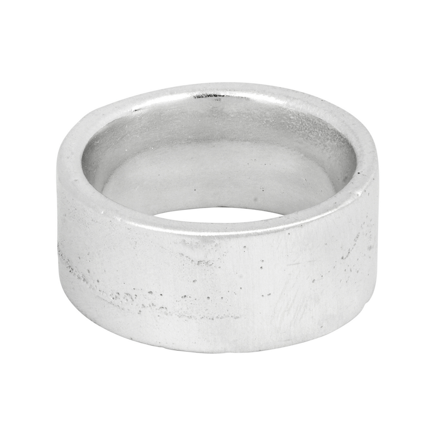 10mm wide flat band chunky statement sandcast ring