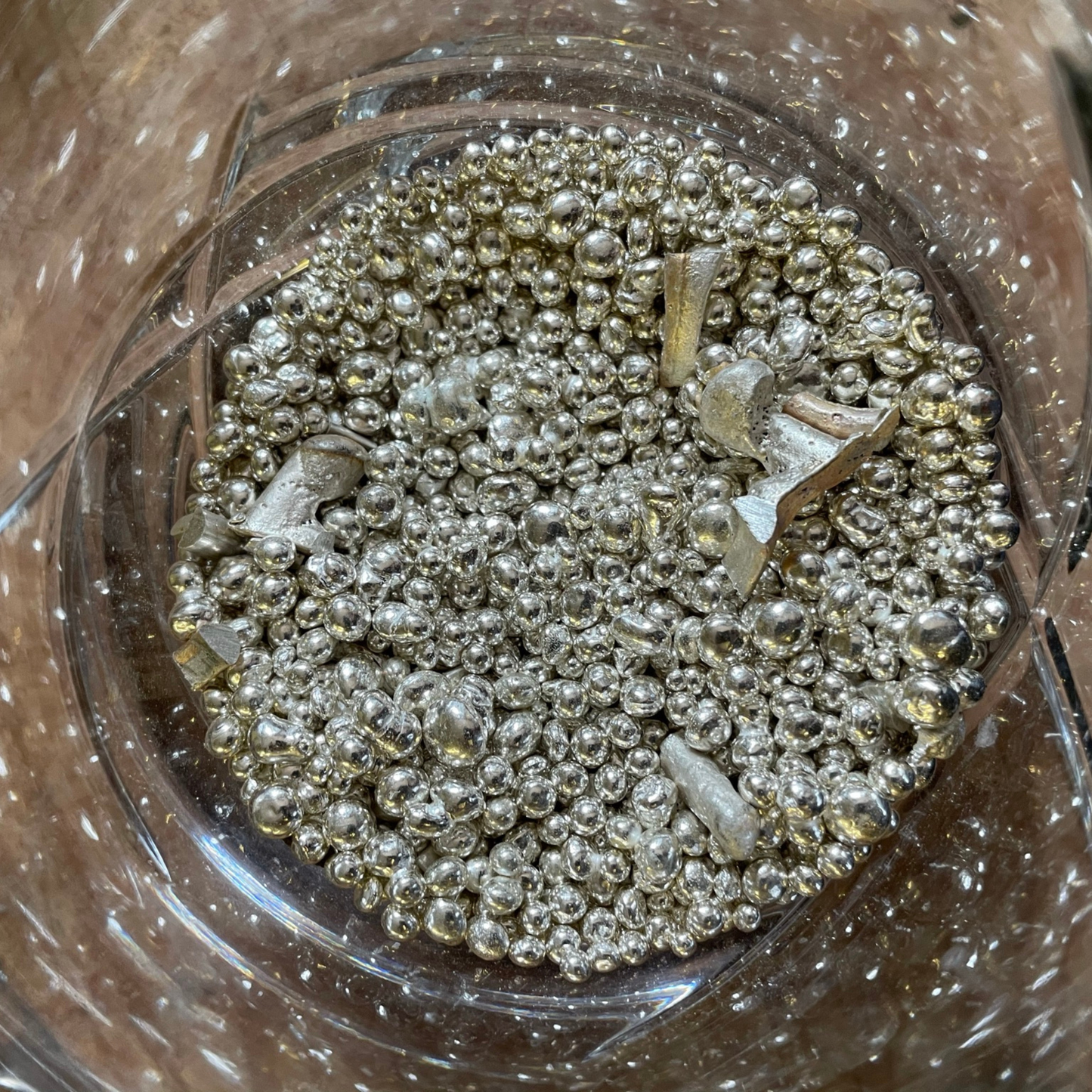 textured small round sandcast pendant charm